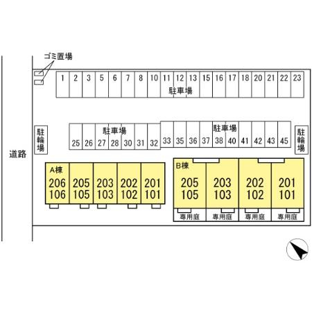 グラマードマレⅧ　Aの区画図|配置図