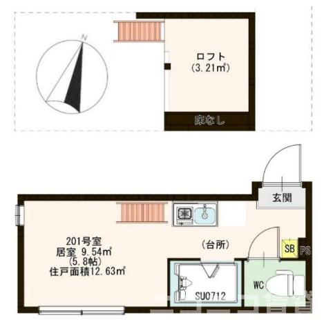 北区西ケ原４丁目のアパートの間取り