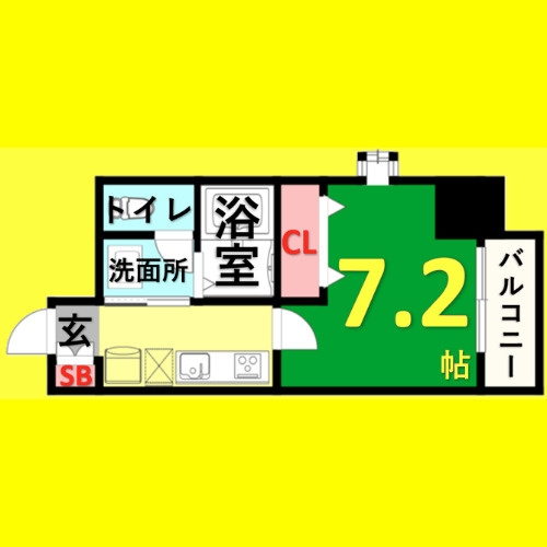 チェルトヴィータ　名古屋市賃貸　仲介手数料無料の間取り