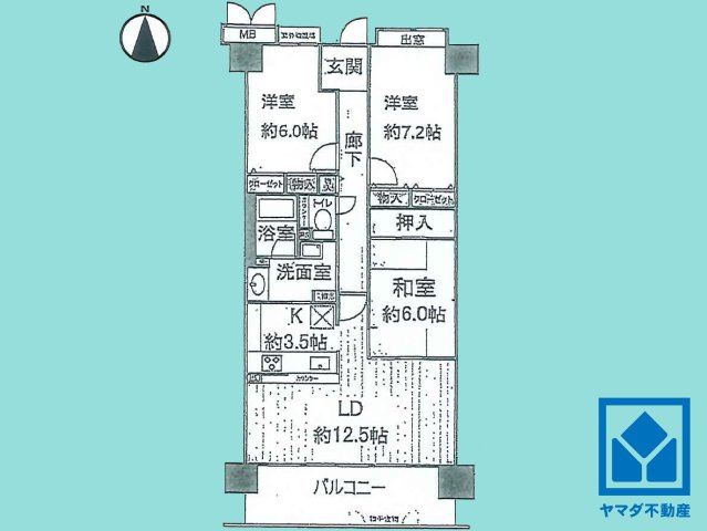 セルヴィオ3番館の間取り|2SLDK、専有面積76.87平米、バルコニー面積11.97平米、20階建て最上階。耐震性・耐火性に優れたSRC造です。