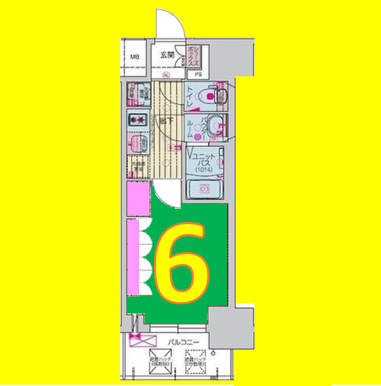 プレサンス上前津ディアシス　名古屋市賃貸　仲介手数料無料の間取り