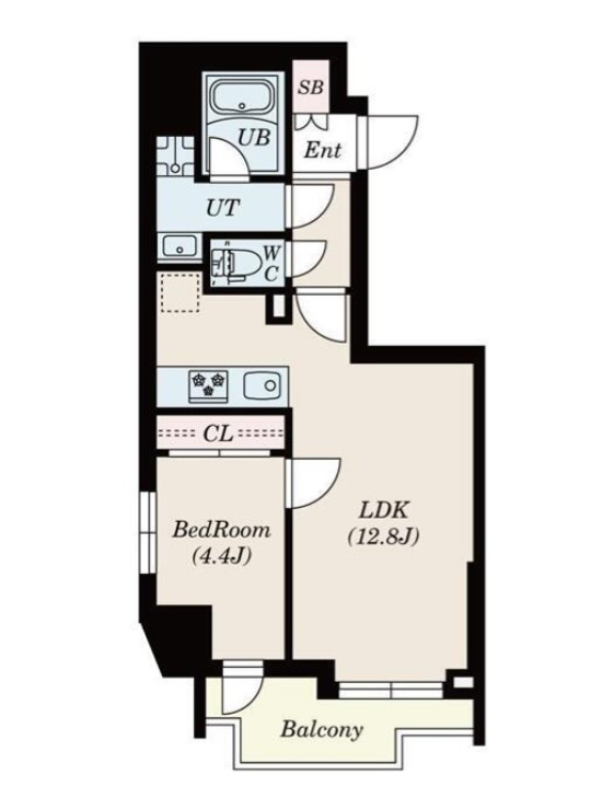 S-RESIDENCE新宿若松町の間取り