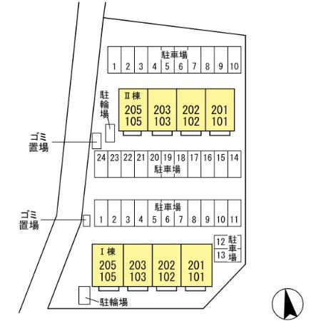 ディアステージⅡの区画図