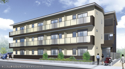 【外観パース】 | キニスム東五百住町3丁目