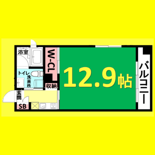 リバーフロントレジデンス　名古屋市賃貸　仲介手数料無料の間取り