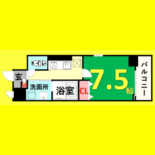 ラ・プレス新栄　名古屋市賃貸　仲介手数料無料の間取り
