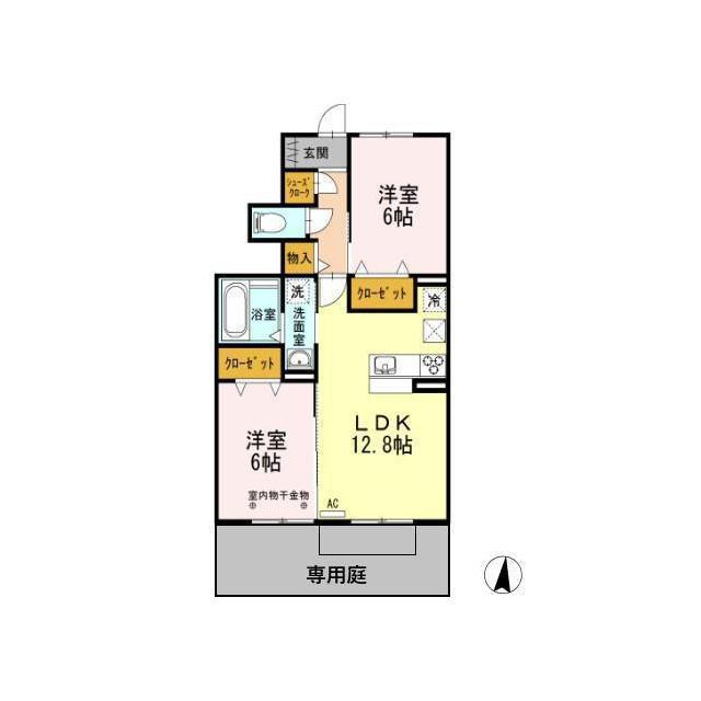 岐阜市野一色３丁目のアパートの間取り