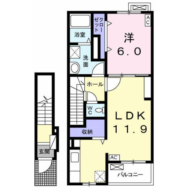 オリーブＮＪの間取り