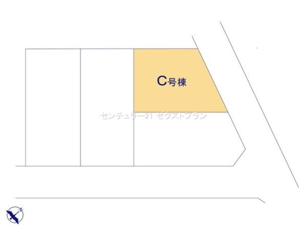 高崎市片岡町2丁目31番 C号棟の区画図|区画図