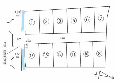 和歌山市井辺分譲地（10号地の内容）の土地図