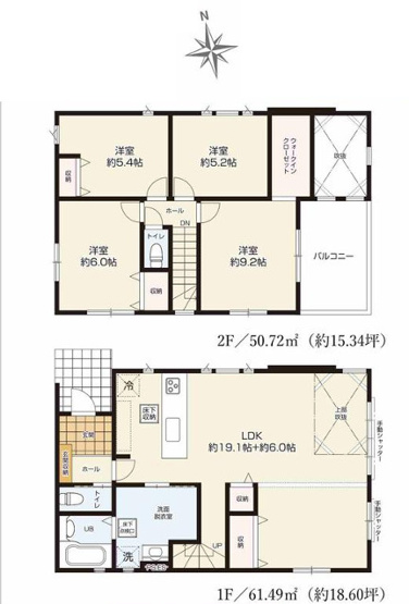 【間取り】 | 座間市座間1丁目　新築戸建て　全２棟【仲介手数料無料】 | 【仲介手数料無料でご紹介可能です】大樹不動産