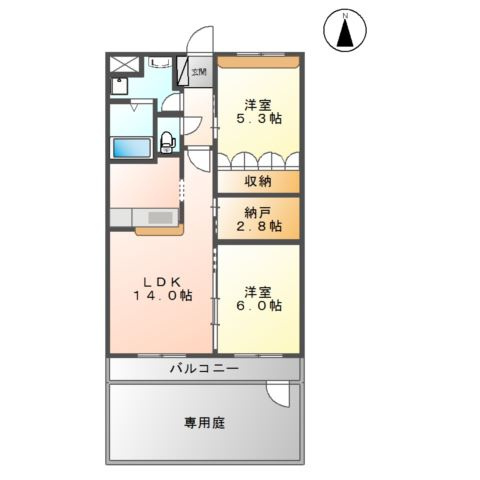 プランドールⅡの間取り
