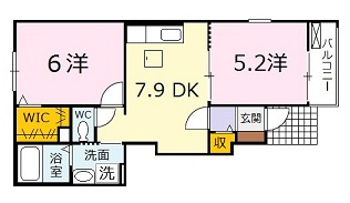 フォレスト高陽東　弐番館の間取り