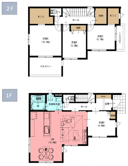 【間取り】 | 【新築分譲住宅　～ LIGARE　リガーレ～　】山形市南四番町　1期1棟 | (1号棟)、価格3798万円、4LDK、土地面積184.68㎡、建物面積111.78㎡ 
