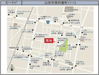 【地図】 | 【新築分譲住宅　～ LIGARE　リガーレ～　】山形市南四番町　1期1棟