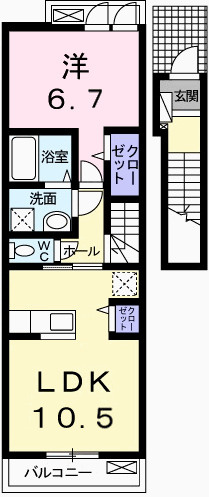 アヴニール　ラ　シャンブルの間取り