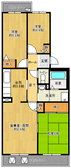 【間取り】 | すずかけ台ハイツ第3