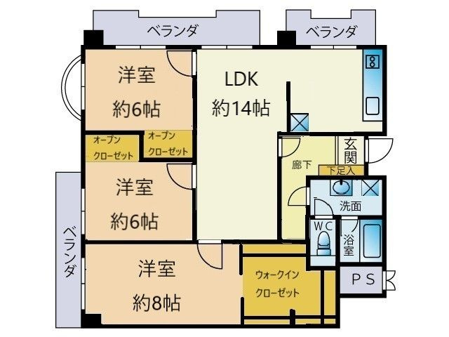 【間取り】 | コーポラス今川☆仲介手数料半額☆