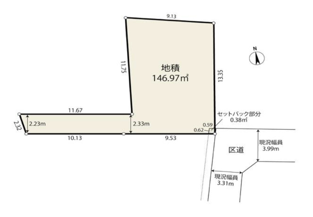 中野区野方4丁目　建築条件無し売地の区画図|区画図

現地ご見学希望・資料請求などお気軽にお問い合わせ下さい！
03-5990-5201