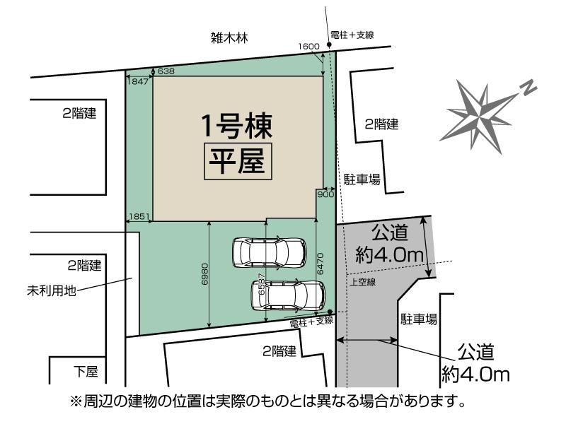 川越市南大塚6丁目全1棟　新築戸建　の区画図