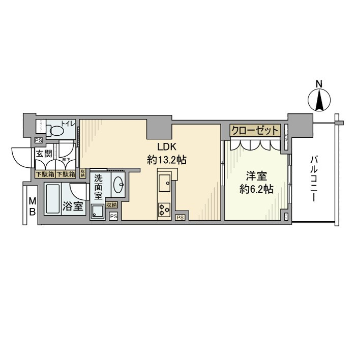 プラウド阪急塚口駅前の間取り
