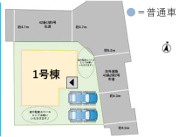 福岡市西区上山門３丁目７期　１号棟の区画図