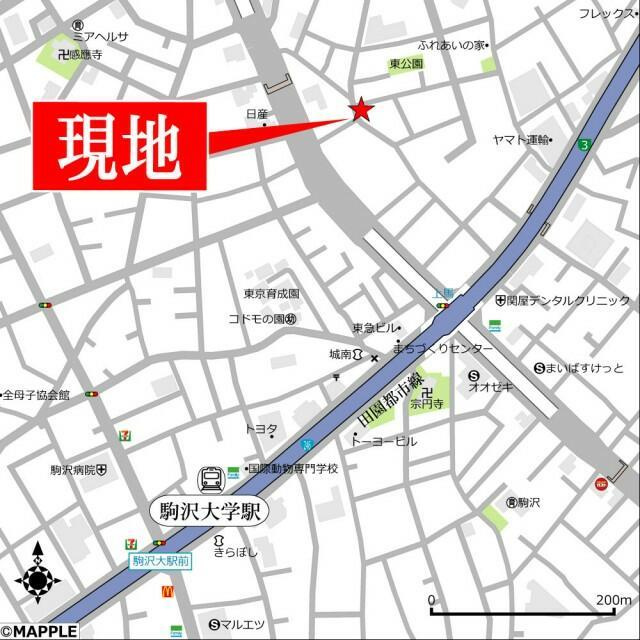 カームコートＫの地図