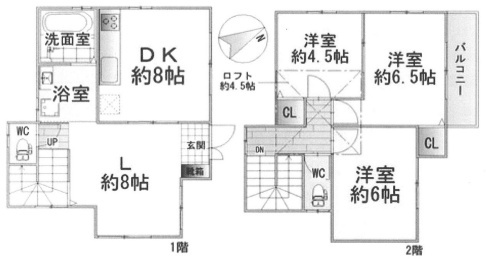 神戸市長田区宮丘町　新築一戸建ての間取り