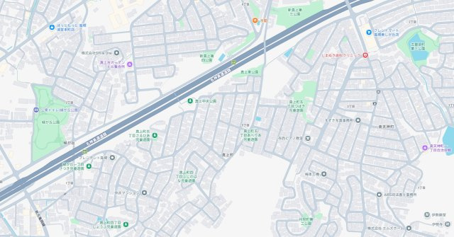 高槻市真上町　第3期　新築一戸建ての地図