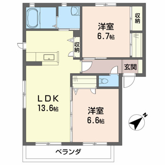 【間取り】 | グランマスト春日　A