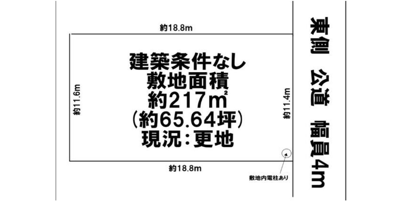 小山市犬塚　売土地　65.64坪