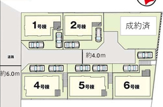 福岡市東区八田１３期　１号棟の区画図