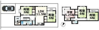 【間取り】 | 雄琴５丁目