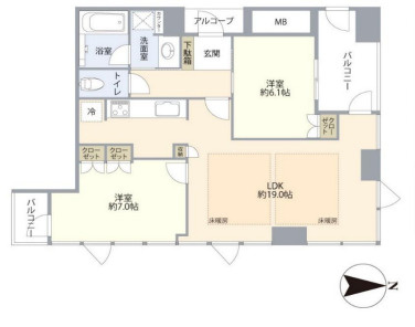 【間取り】 | ☆サンマークスだいにちルナタワーレジデンスD棟