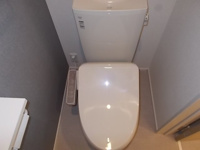 落ち着いた色調のトイレです