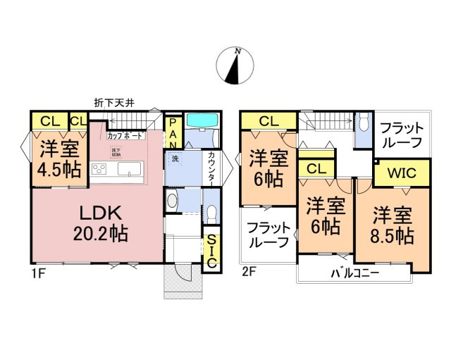 タマタウン　瑞穂市祖父江（牛牧小）　全2区画分譲の間取り|■1号棟　■ヤマダ不動産　株式会社リライフ　
■夢のマイホーム購入をフルサポートします！