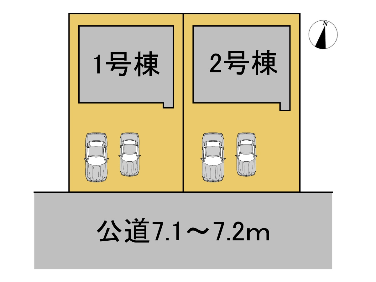 タマタウン　瑞穂市祖父江（牛牧小）　全2区画分譲の区画図|■区画図
■YAMADA電機の　ヤマダ不動産　株式会社リライフ　
いつでもお問合わせ下さい。