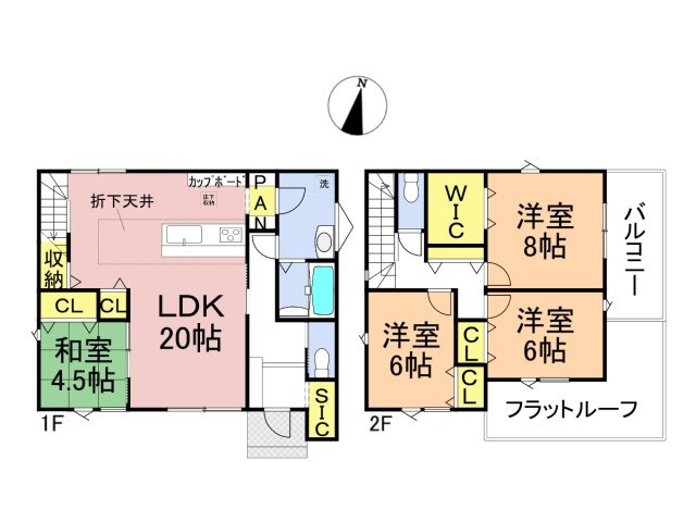 タマタウン　瑞穂市祖父江（牛牧小）　全2区画分譲の間取り|■2号棟　■ヤマダ不動産　株式会社リライフ　
■夢のマイホーム購入をフルサポートします！