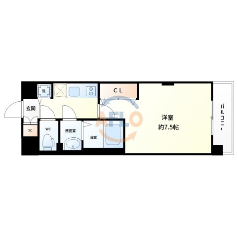 ラグゼ三国Ⅱの間取り|Luxe三国Ⅱ　間取り