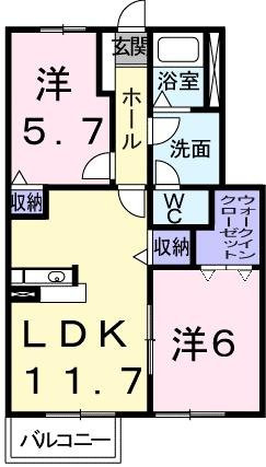 フィール　ファインＣの間取り
