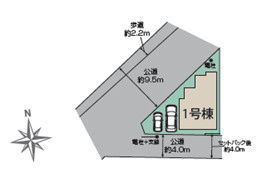藤沢市羽鳥５丁目　新築戸建　全１棟の区画図