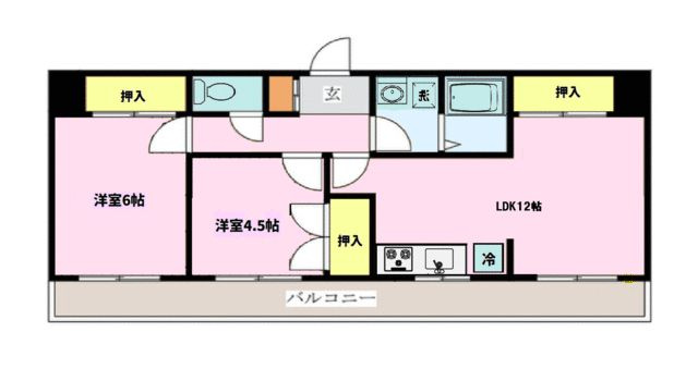 アーバンスプラザイシワタ５の間取り