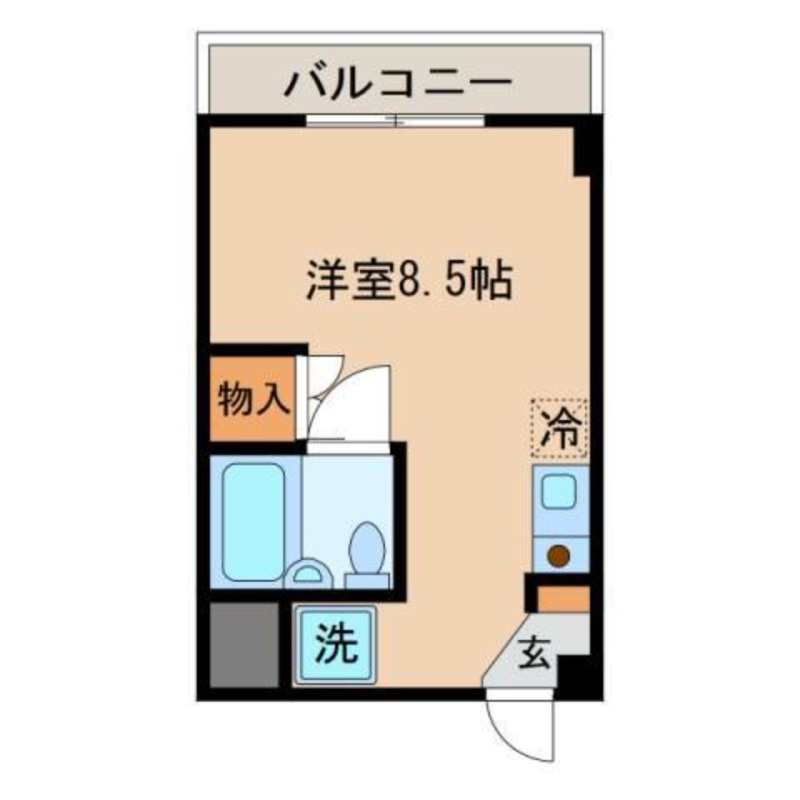 長崎市風頭町の賃貸マンションの間取り