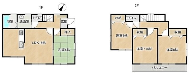 【間取り】 | 久喜市菖蒲町新堀　中古戸建