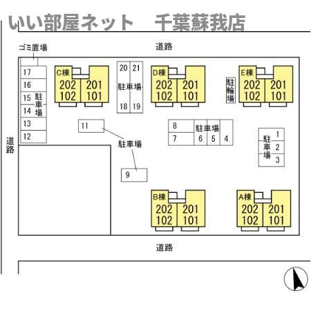 エクレール五井西　ＡＢの区画図