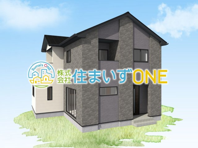 【外観パース】 | 【新築分譲住宅　～ LIGARE　リガーレ～　】山形市西田5丁目　2期1棟 | ☆5号棟
４ＬＤＫ＋駐車3台以上可◎
堂々たる趣ながら、主張し過ぎずどこか余裕を感じさせるシャープなフォルムで佇む邸宅は、晴天の空と照らし合わせる事で、本来あるべき完成形の姿を見せてくれます♪