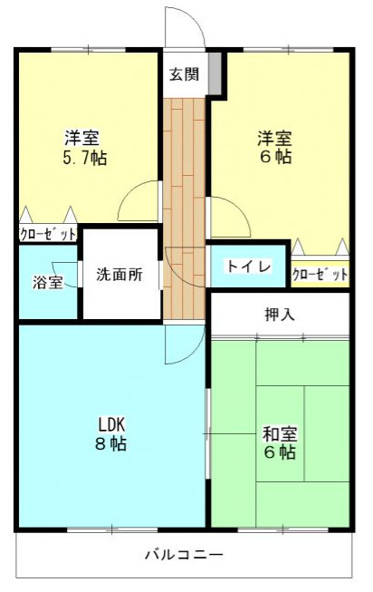 アークヒル久留米の間取り
