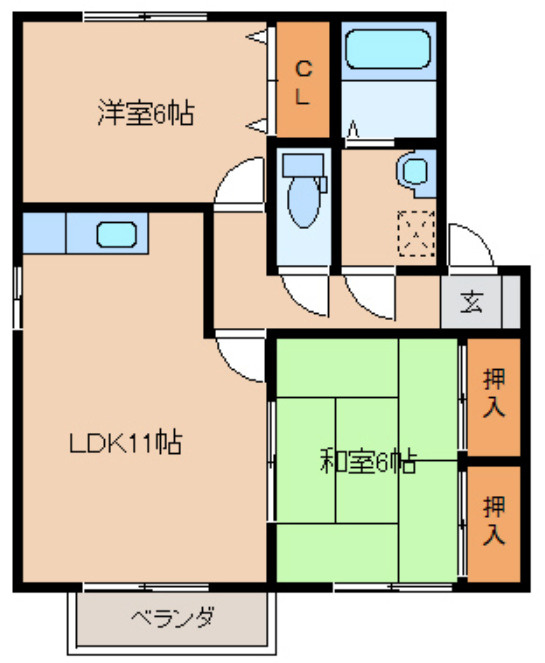 カーサ藤光の間取り