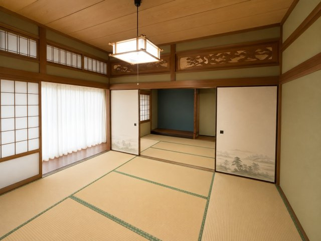 【和室】 | 万倉小学校に通える　農地付き中古住宅　宇部市西万倉 | 写真加工で家具を消しています