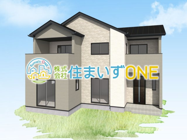 【外観パース】 | 【新築分譲住宅　～ LIGARE　リガーレ～　】山形市西田5丁目　1期2棟 | ☆5号棟
４ＬＤＫ＋駐車3台以上可◎
堂々たる趣ながら、主張し過ぎずどこか余裕を感じさせるシャープなフォルムで佇む邸宅は、晴天の空と照らし合わせる事で、本来あるべき完成形の姿を見せてくれます♪
